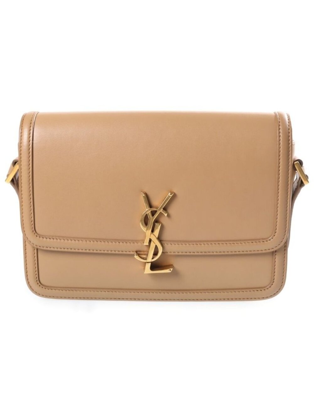 Saint Laurent Paris Solferino Medium Shoulder Bag Calfskin Brown